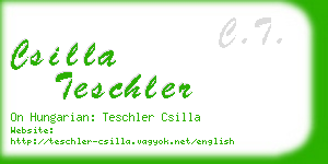 csilla teschler business card